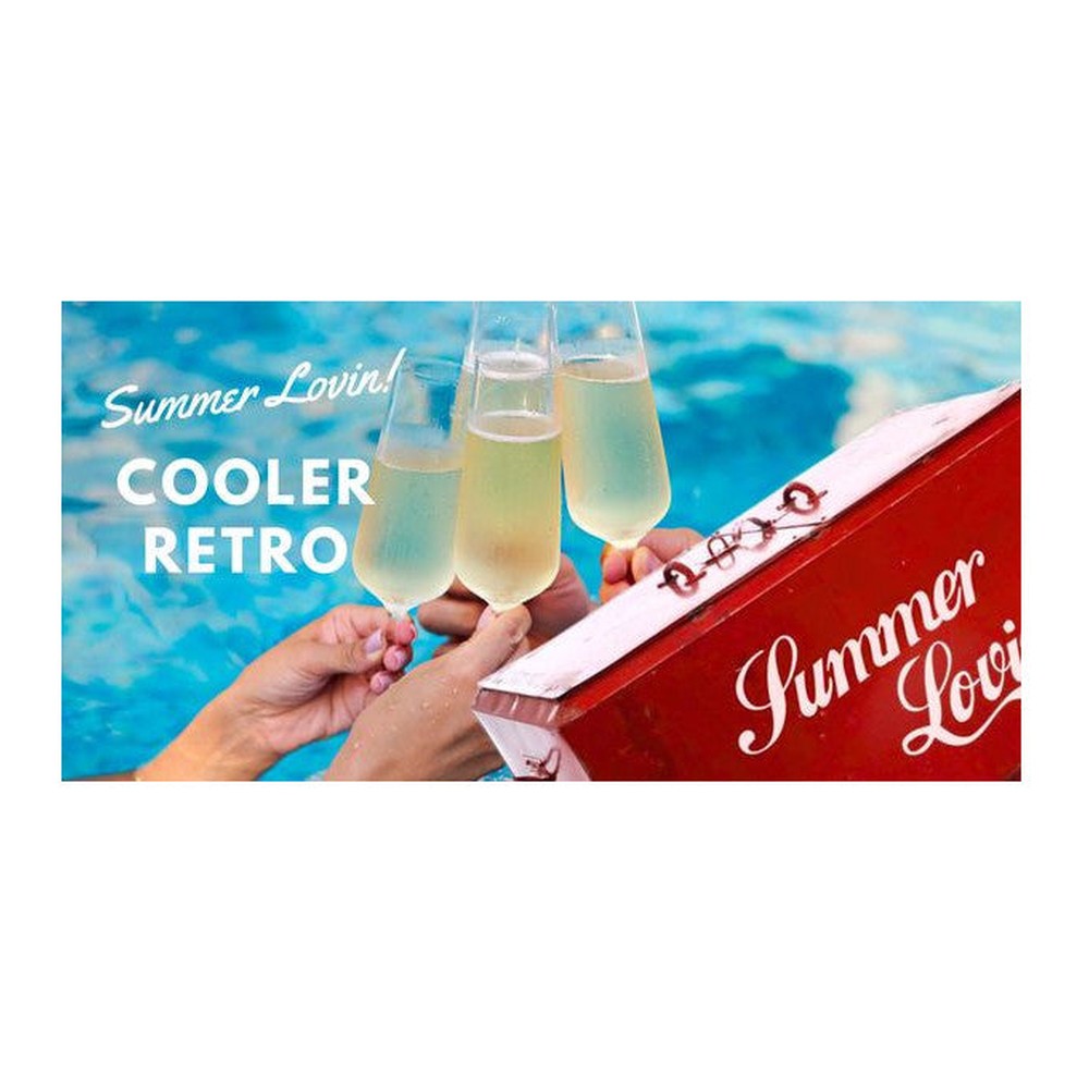 Cooler Retro J-Line – czerwony, „Summer Lovin”, 82 × 45 × 45 cm – zdjęcie 4