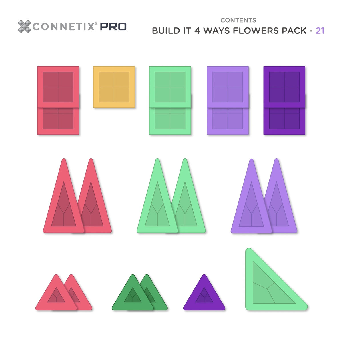 Connetix® Pro Build-It Flower Set 21 elementów
