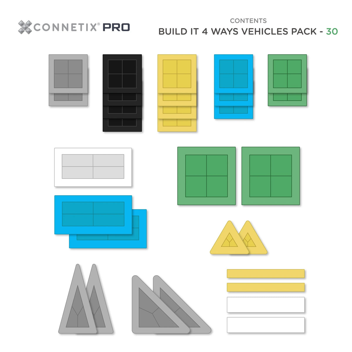Connetix® Pro Build-It Vehicles Set 30 elementów