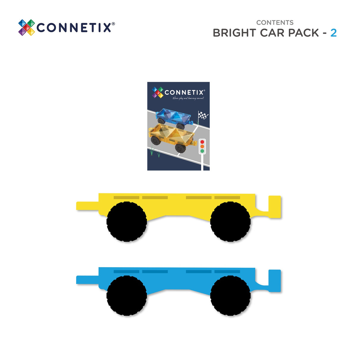 Connetix® Bright Car Pack 2 elementy
