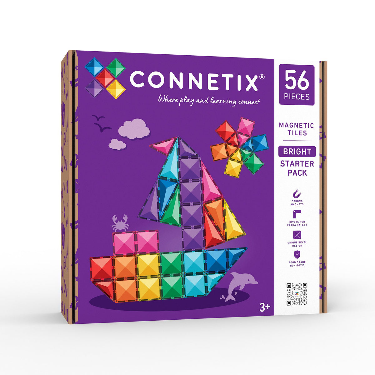 Connetix® klocki magnetyczne Bright Starter Pack – 56 el.