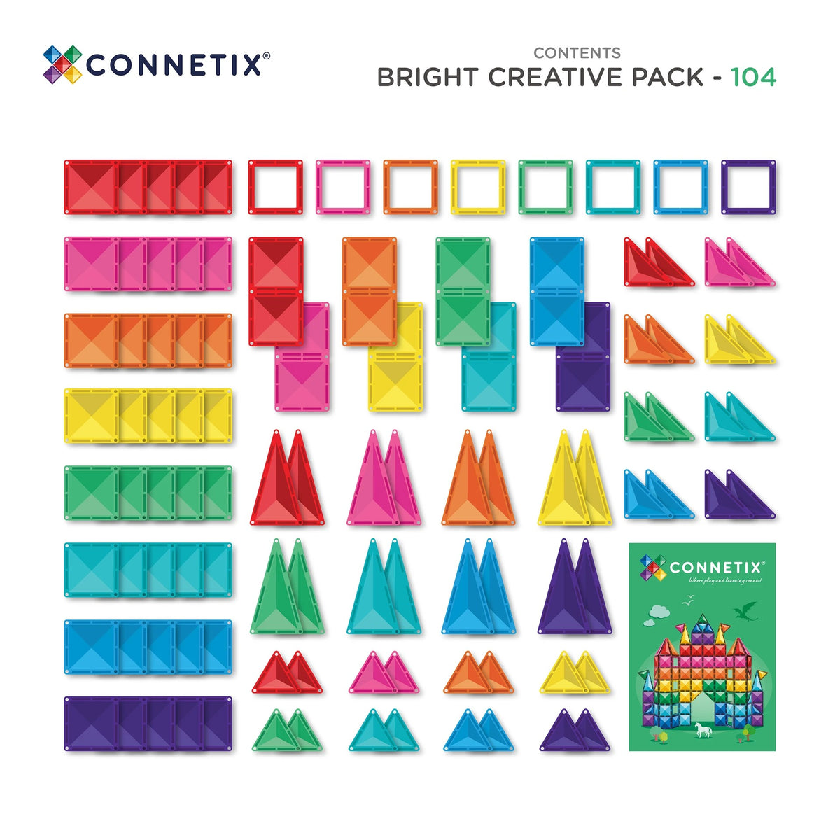 Connetix® Bright Creative Pack 104 elementy
