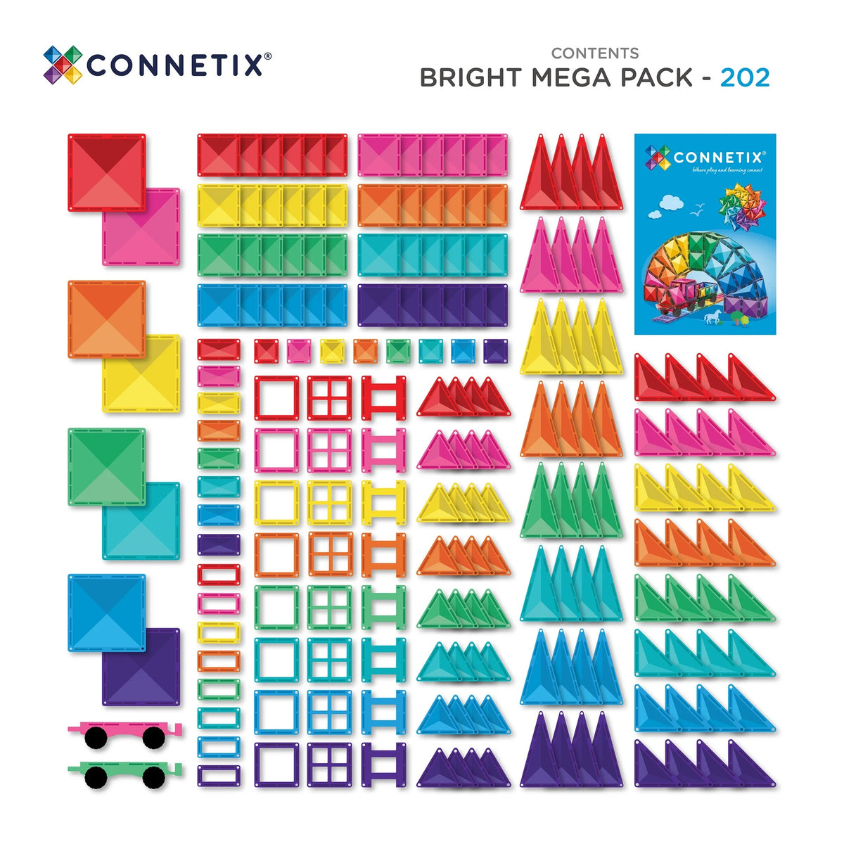 Connetix® Bright Mega Pack 202 elementy