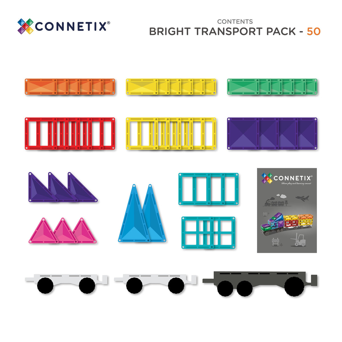 Connetix® Bright Transport Pack 50 elementów