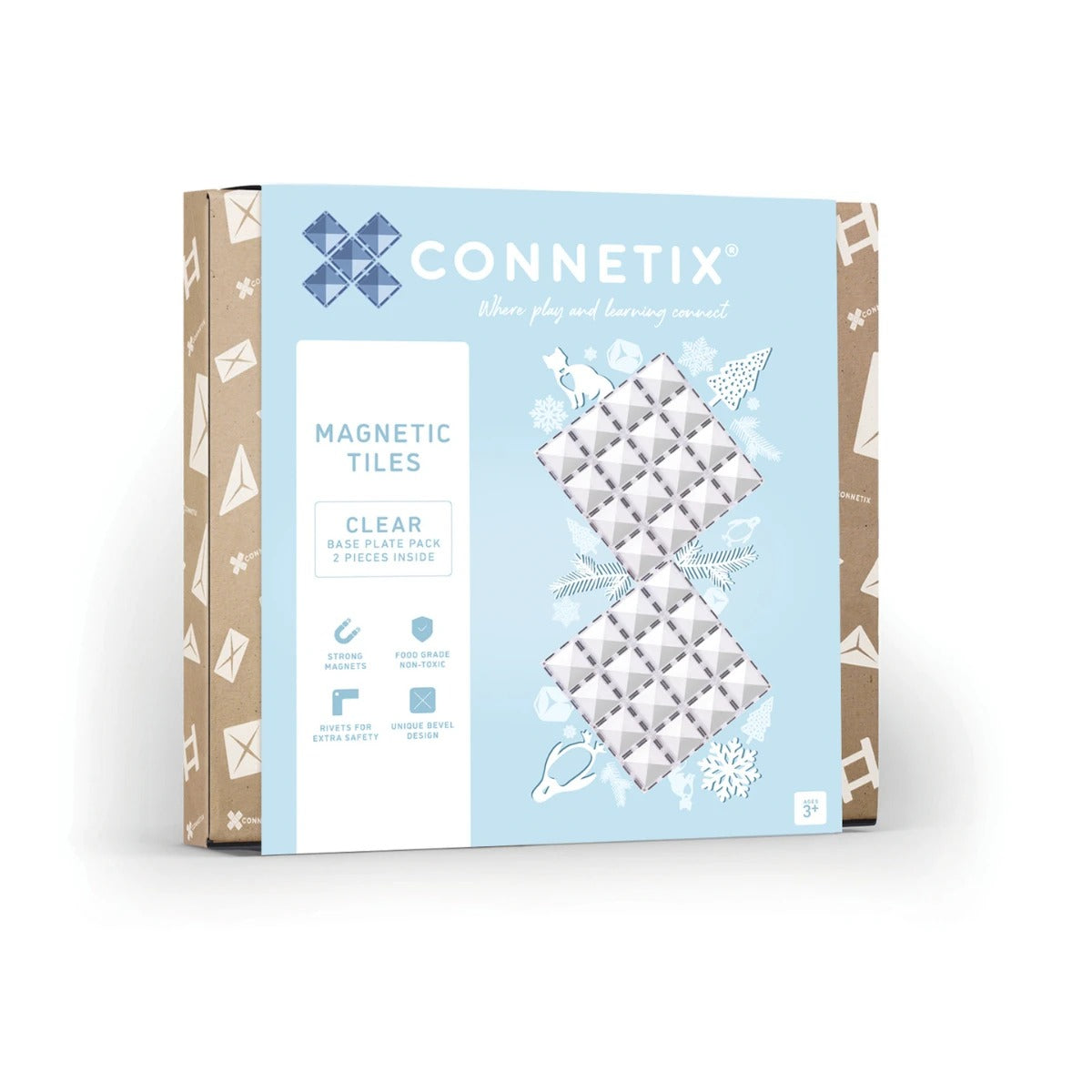 Connetix® Clear Base Plate Pack 2 elementy