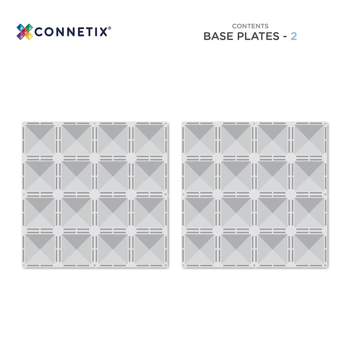 Connetix® Clear Base Plate Pack 2 elementy