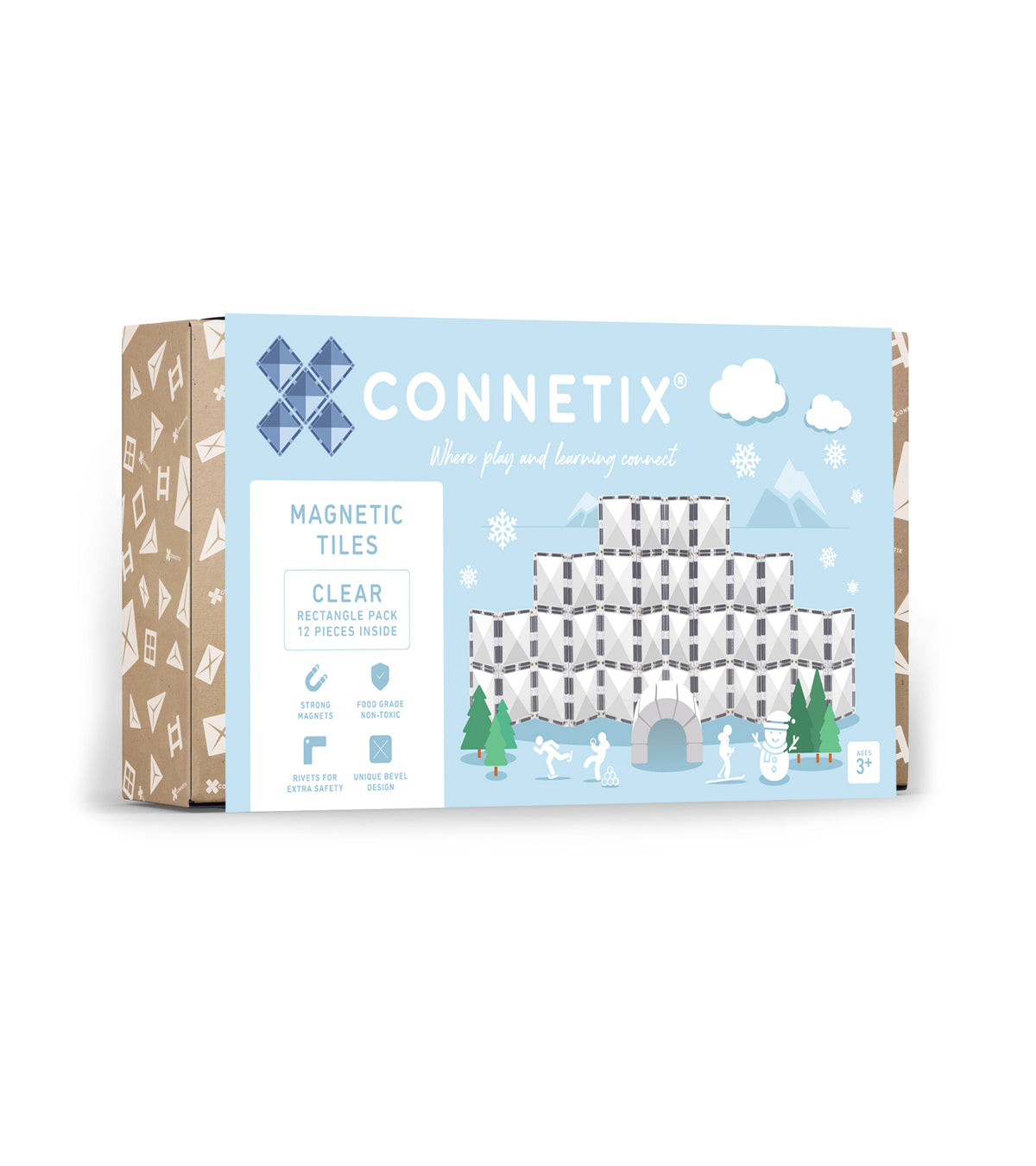 Connetix® klocki magnetyczne Clear Rectangle Pack – 12 el.