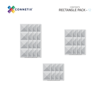 Connetix® klocki magnetyczne Clear Rectangle Pack – 12 el. – zdjęcie 3