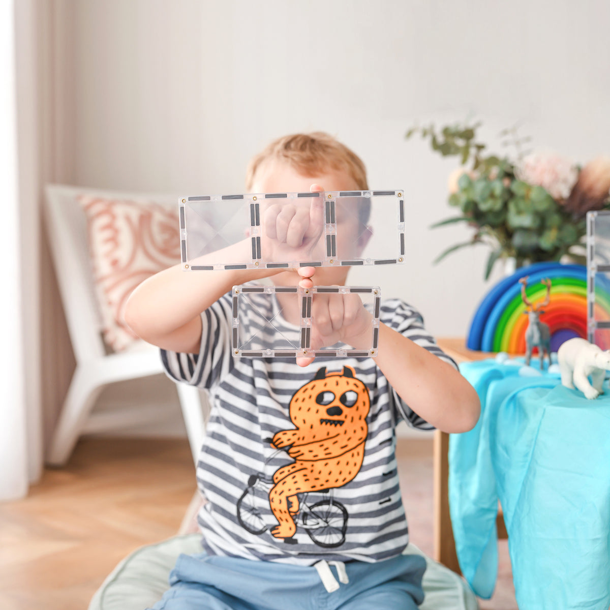 Connetix® klocki magnetyczne Clear Rectangle Pack – 12 el. – zdjęcie 7