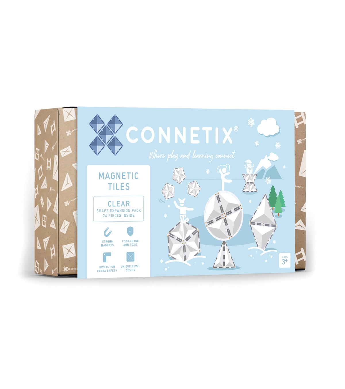 Connetix® klocki magnetyczne Clear Shape Expansion Pack – 24 el.