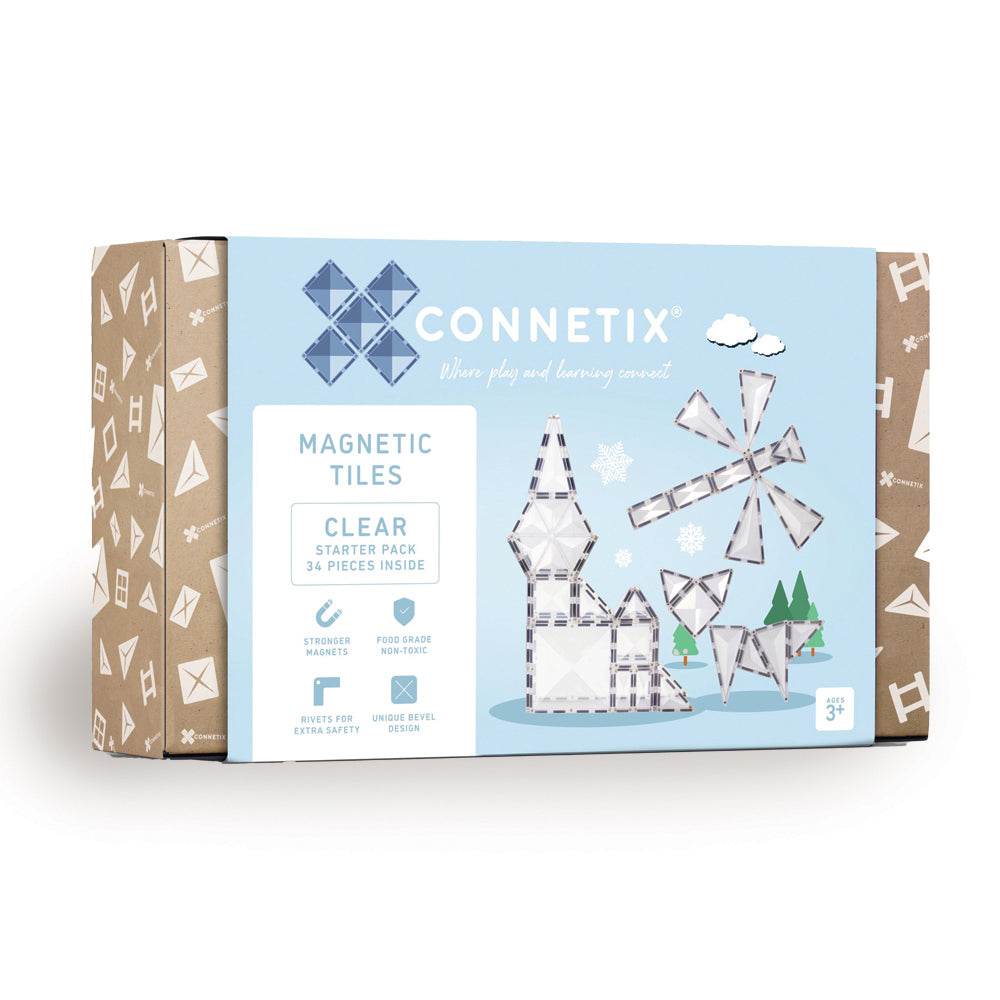 Connetix® klocki magnetyczne Clear Starter Pack – 34 el. – zdjęcie 2