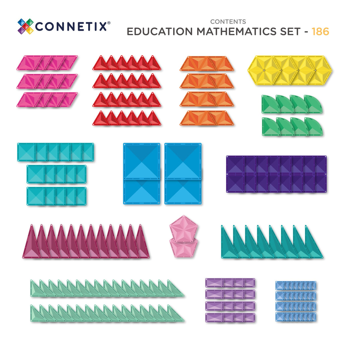 Connetix® Education Mathematics Set 186 elementów