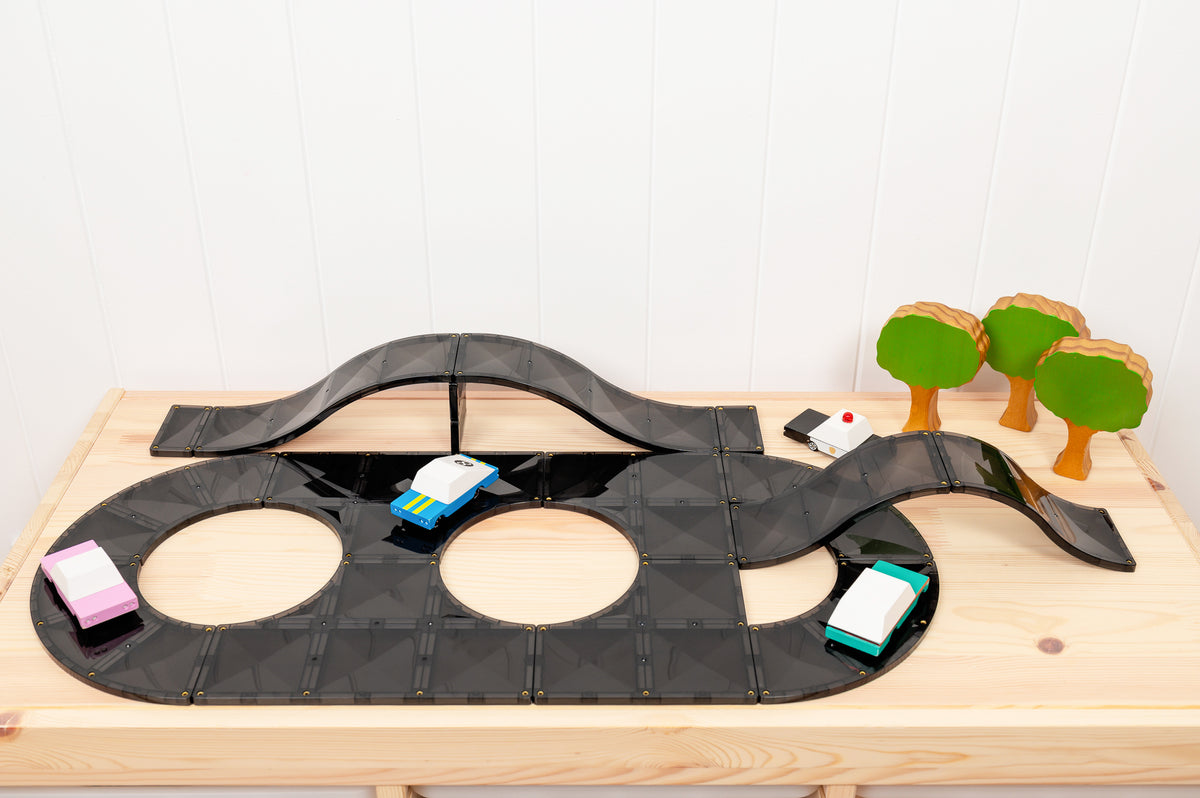 Connetix® klocki magnetyczne drogi Ramps & Intersections Pack – 16 el. – zdjęcie 9