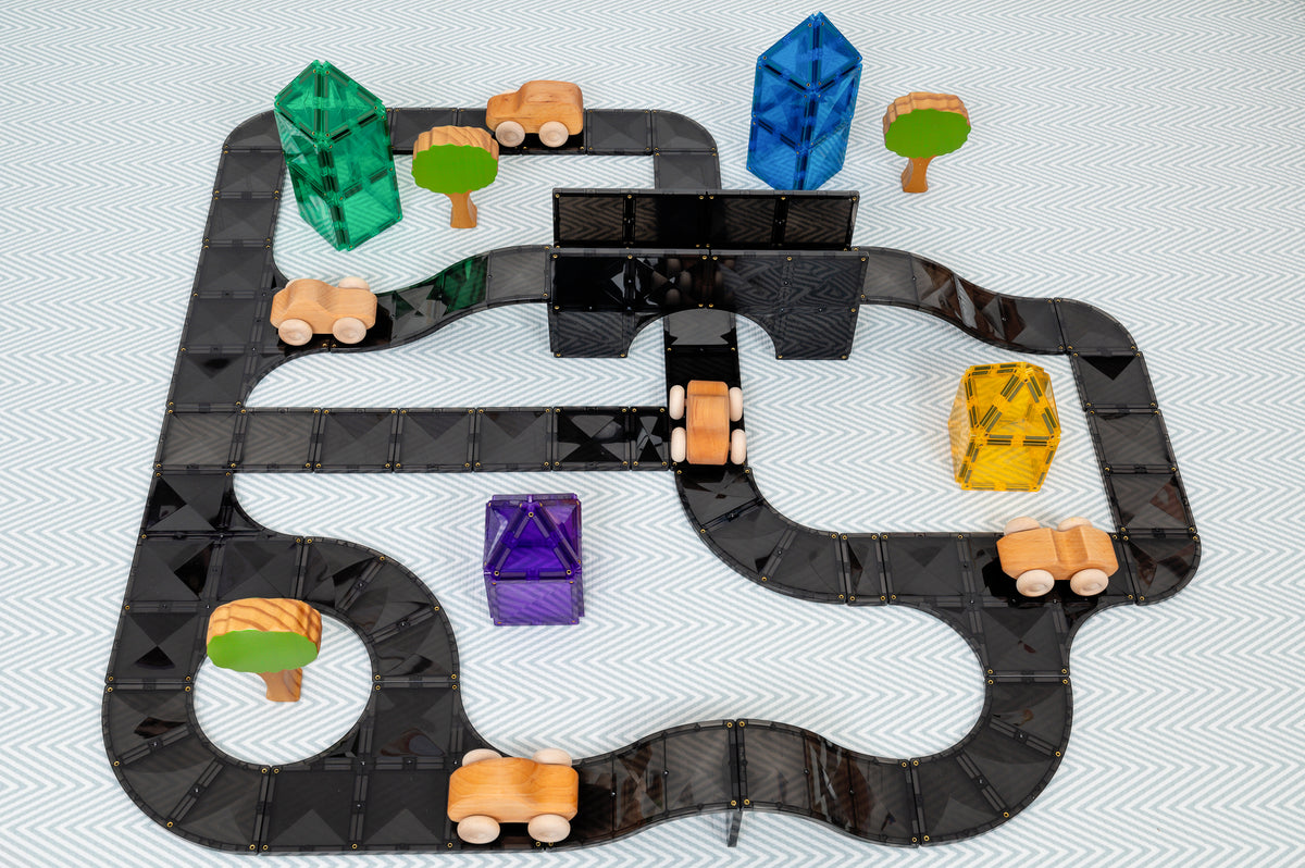 Connetix® klocki magnetyczne drogi Creative Roads Pack – 48 el. – zdjęcie 10
