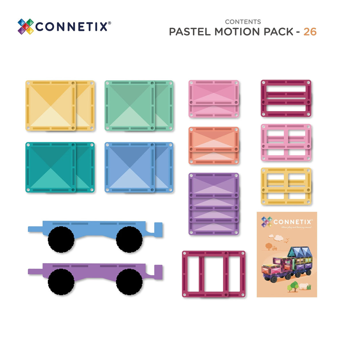 Connetix® Pastel Motion Pack 26 elementów