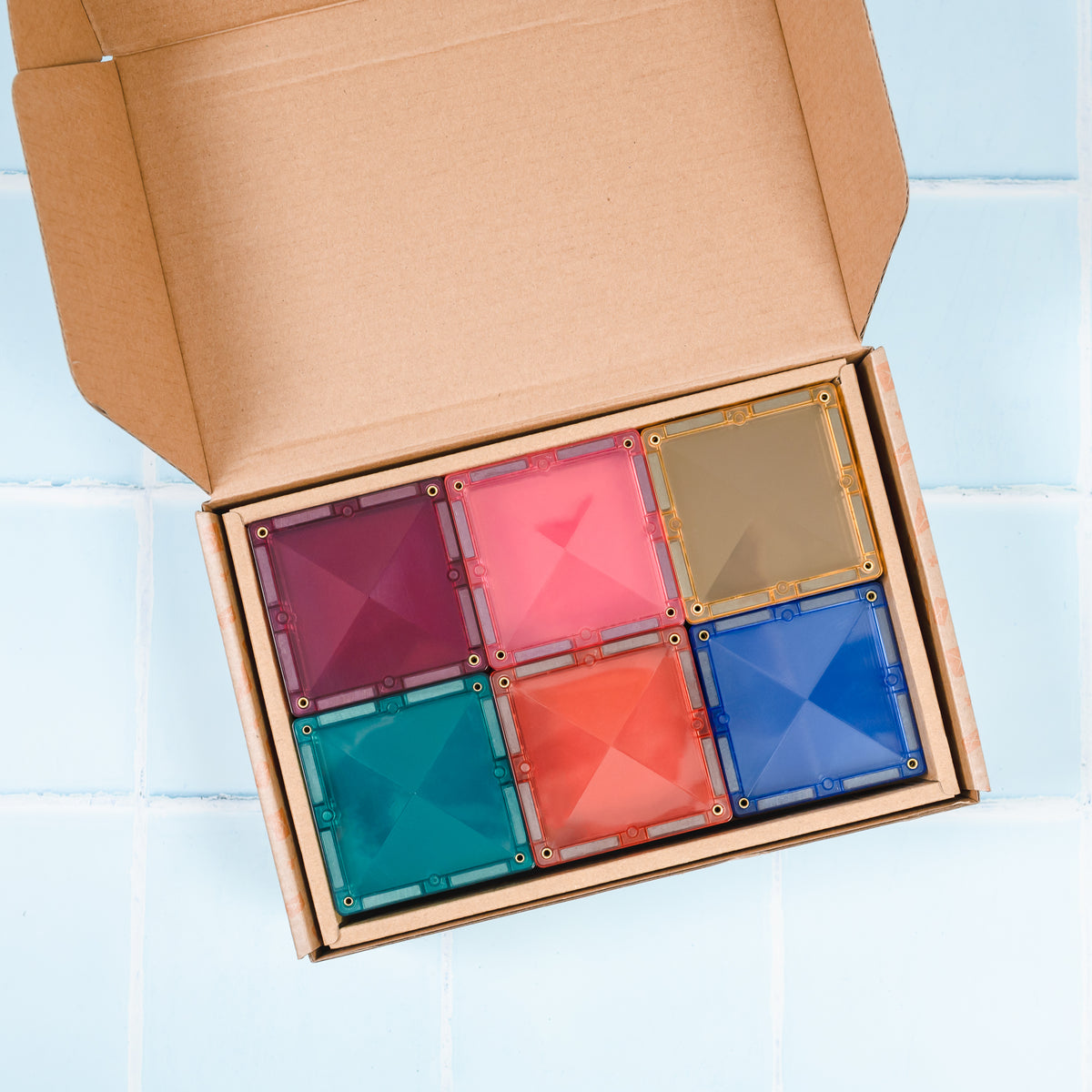 Connetix® klocki magnetyczne Pastel Square Pack – 40 el. – zdjęcie 4