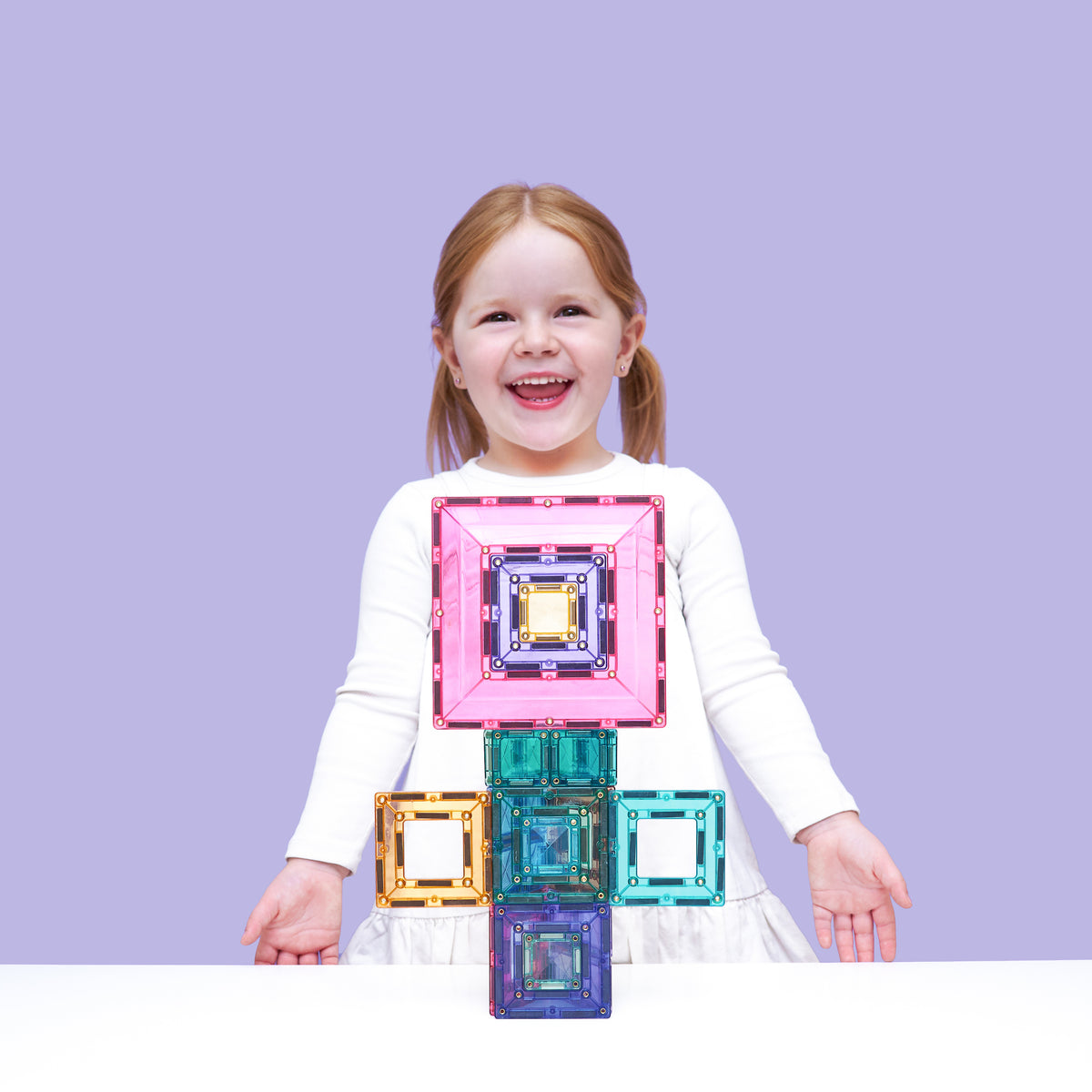 Connetix® klocki magnetyczne okna i ramy Pastel Portal Pack – 48 el. – zdjęcie 4