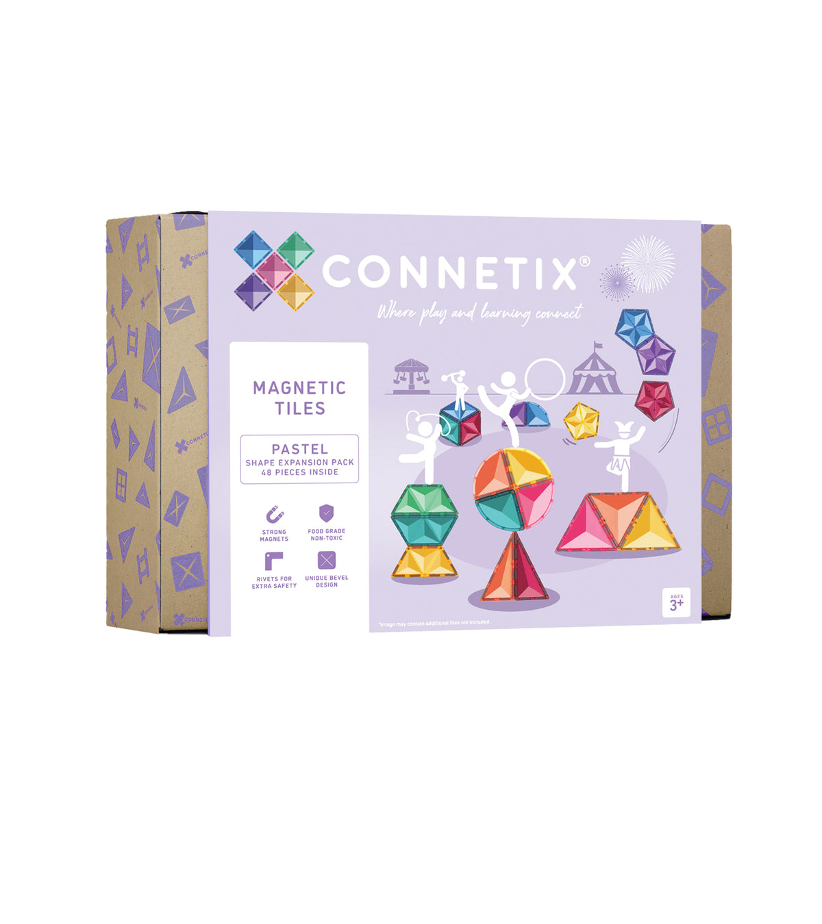 Connetix® klocki magnetyczne Pastel Shape Expansion Pack – 48 el.