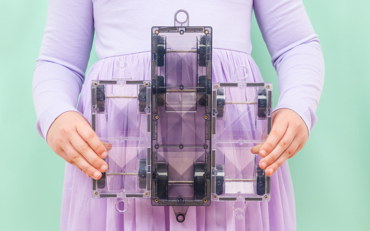 Connetix® klocki magnetyczne pojazdy Pastel Transport Pack – 50 el. – zdjęcie 6