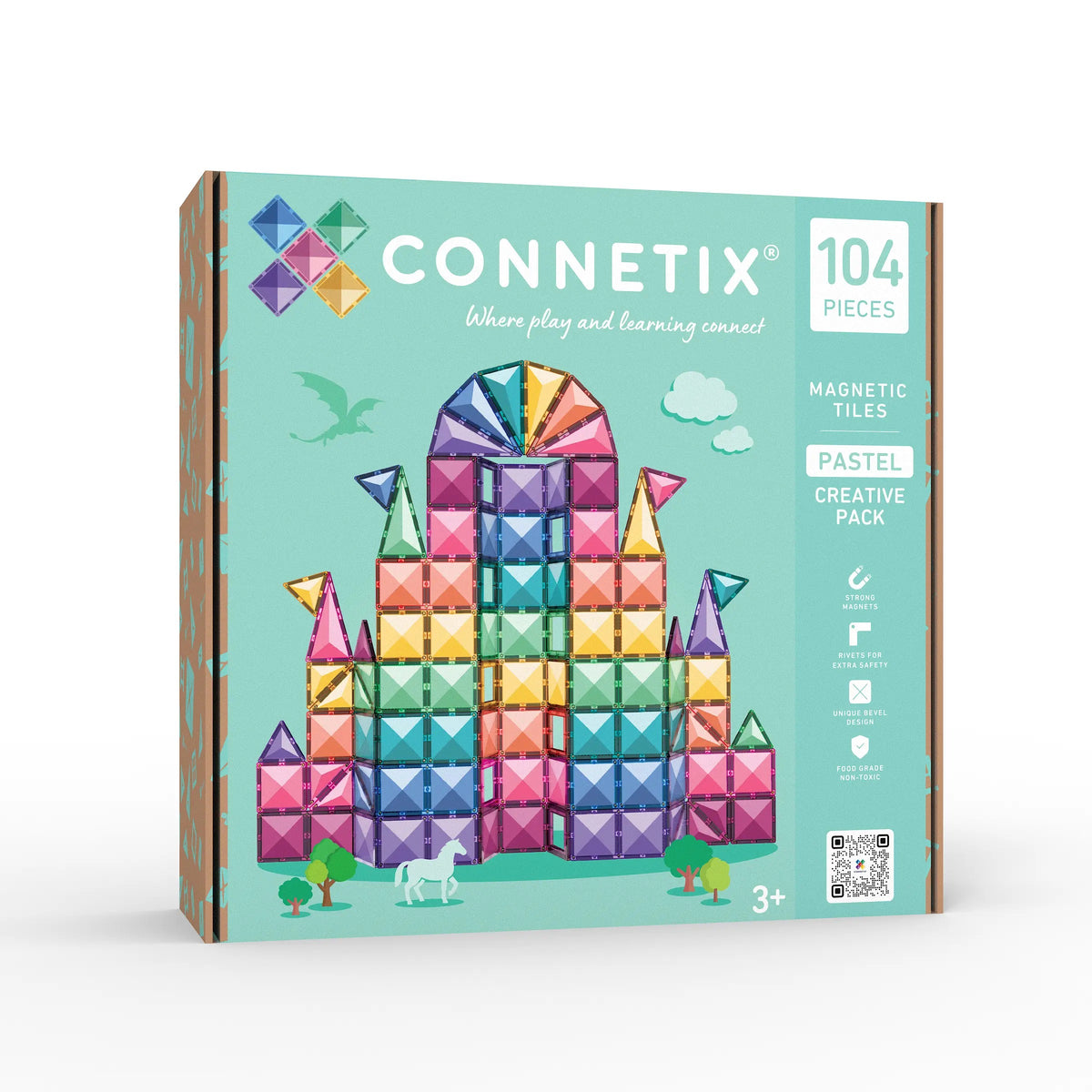 Connetix® Pastel Creative Pack 104 elementy