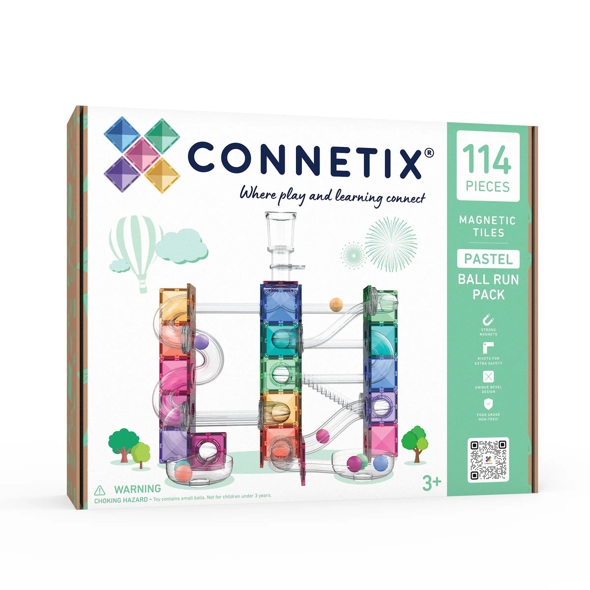 Connetix® Ball Run Pastel Pack 114 elementów