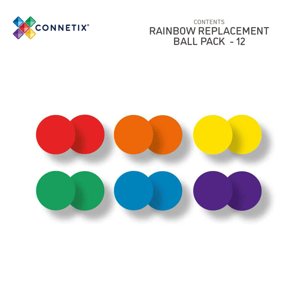 Connetix® kulki do kulodromu Rainbow Ball Pack – 12 el. – zdjęcie 2