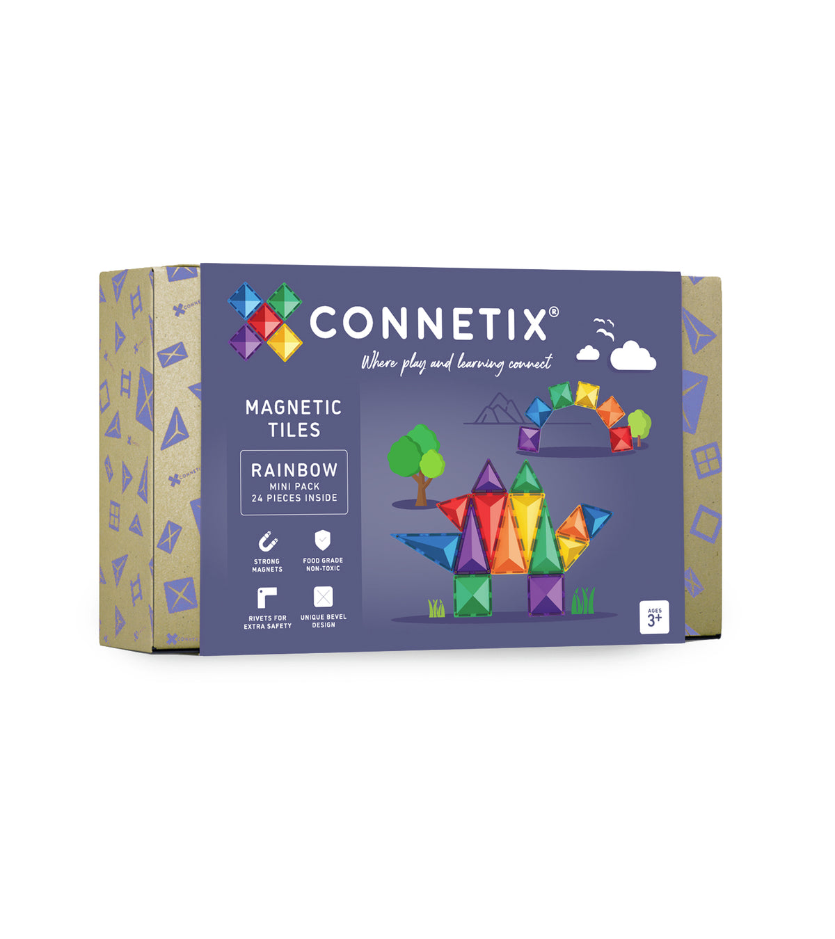 Connetix® klocki magnetyczne Rainbow Mini Pack – 24 el.