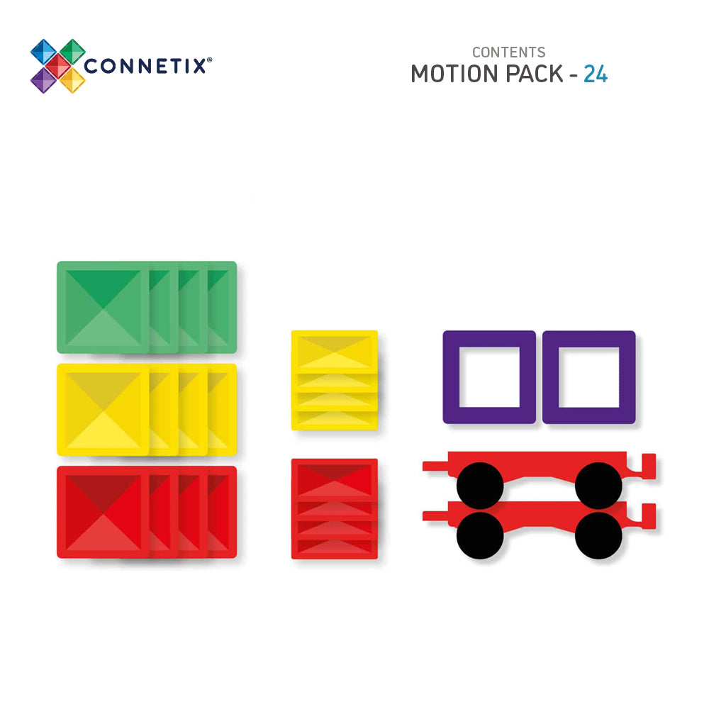 Connetix® klocki magnetyczne pojazdy Rainbow Motion Pack – 24 el. – zdjęcie 2