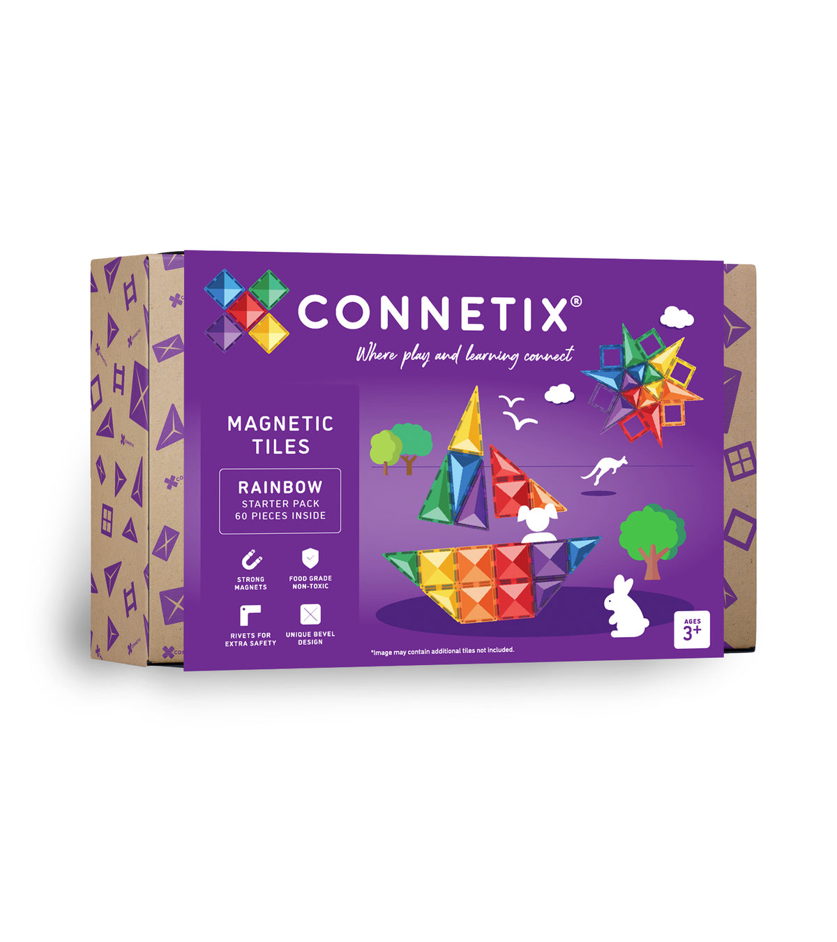 Connetix® klocki magnetyczne Rainbow Starter Pack – 60 el.