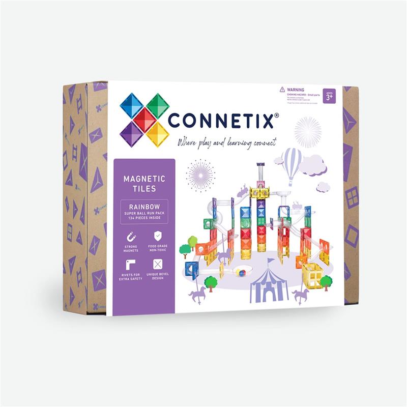 Connetix® klocki magnetyczne kulodrom Super Ball Run Pack – 134 el.
