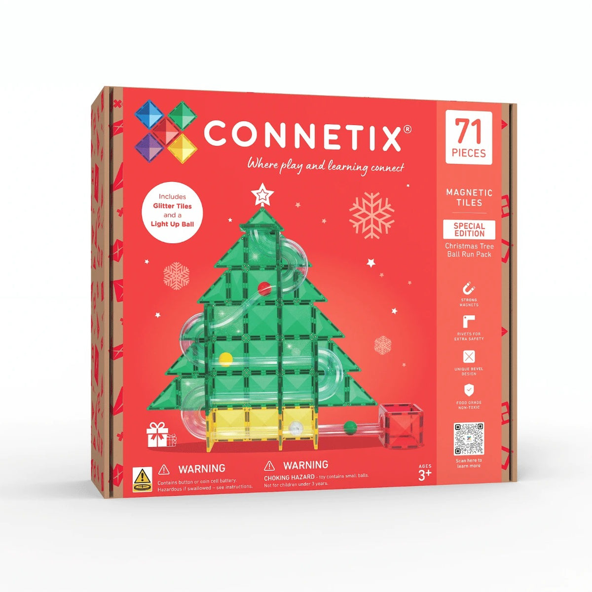 Connetix® Special Edition Christmas Tree Ball Run 71 elementów