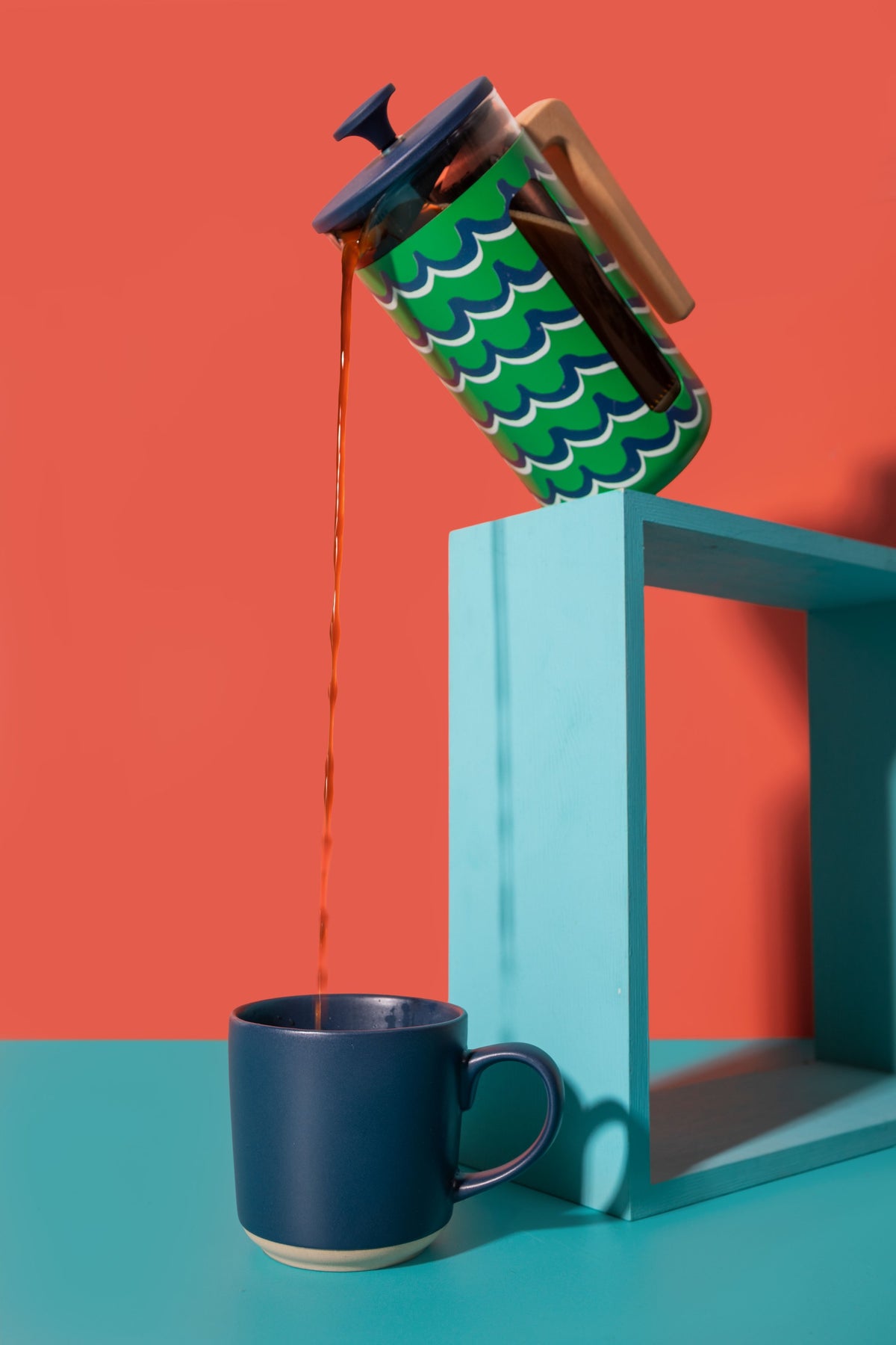 Zaparzacz do kawy French Press Pisa La Cafetière – Cyan Tides, 8 filiżanek – aranżacja