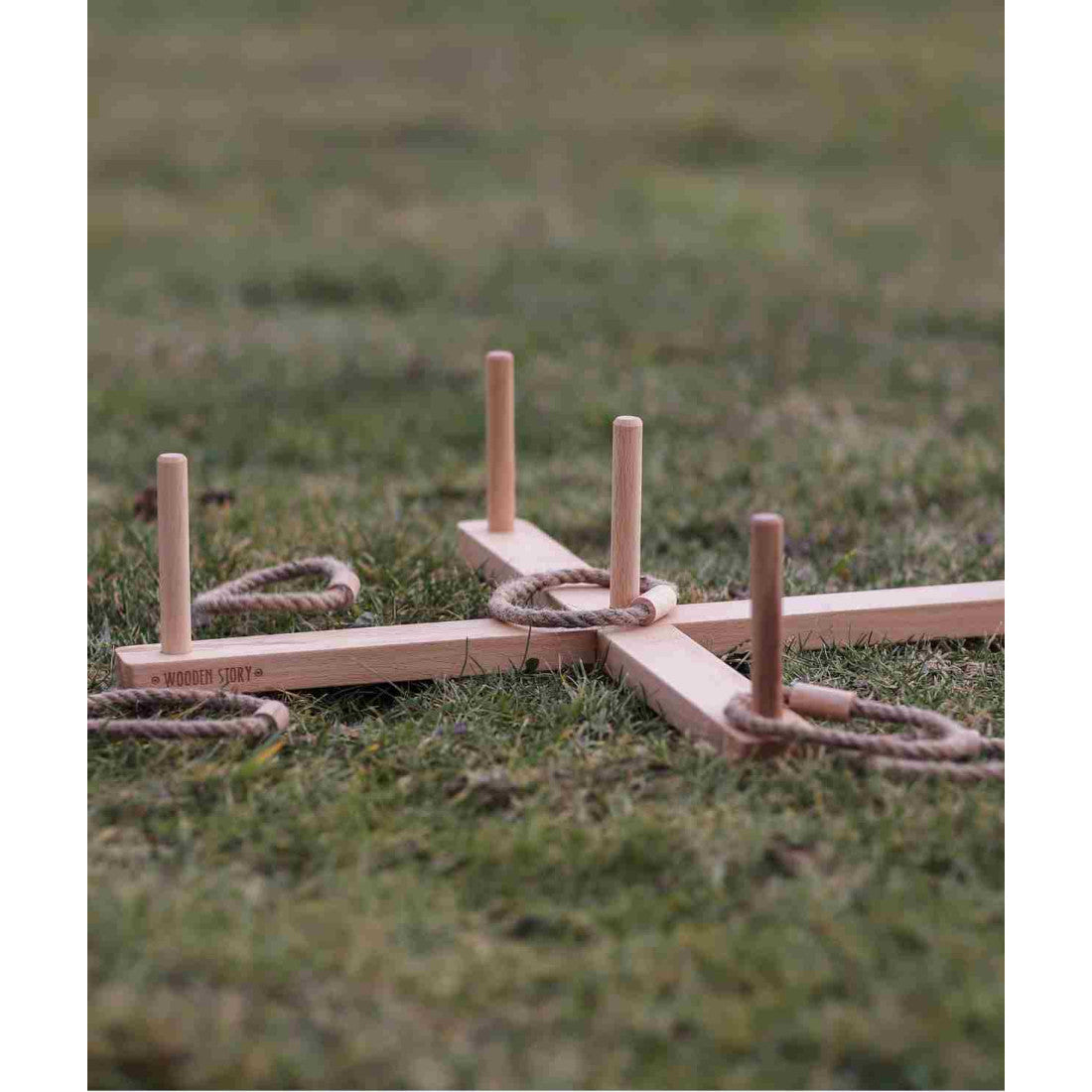 Drewniana gra Rzut Pierścieniem Wooden Story – kolorowa – zdjęcie 2