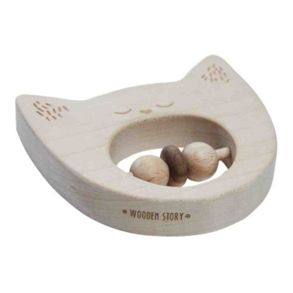 Drewniana grzechotka Kot Wooden Story – zdjęcie 2