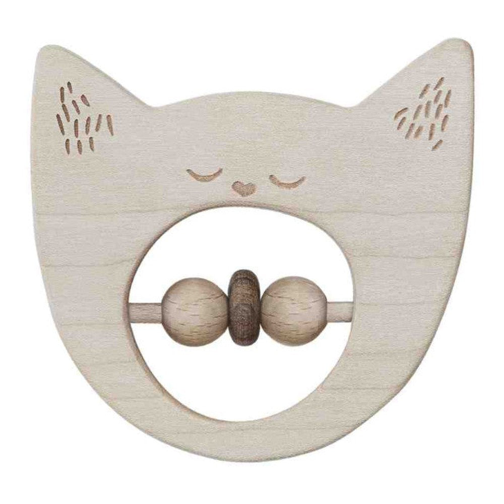 Drewniana grzechotka Kot Wooden Story