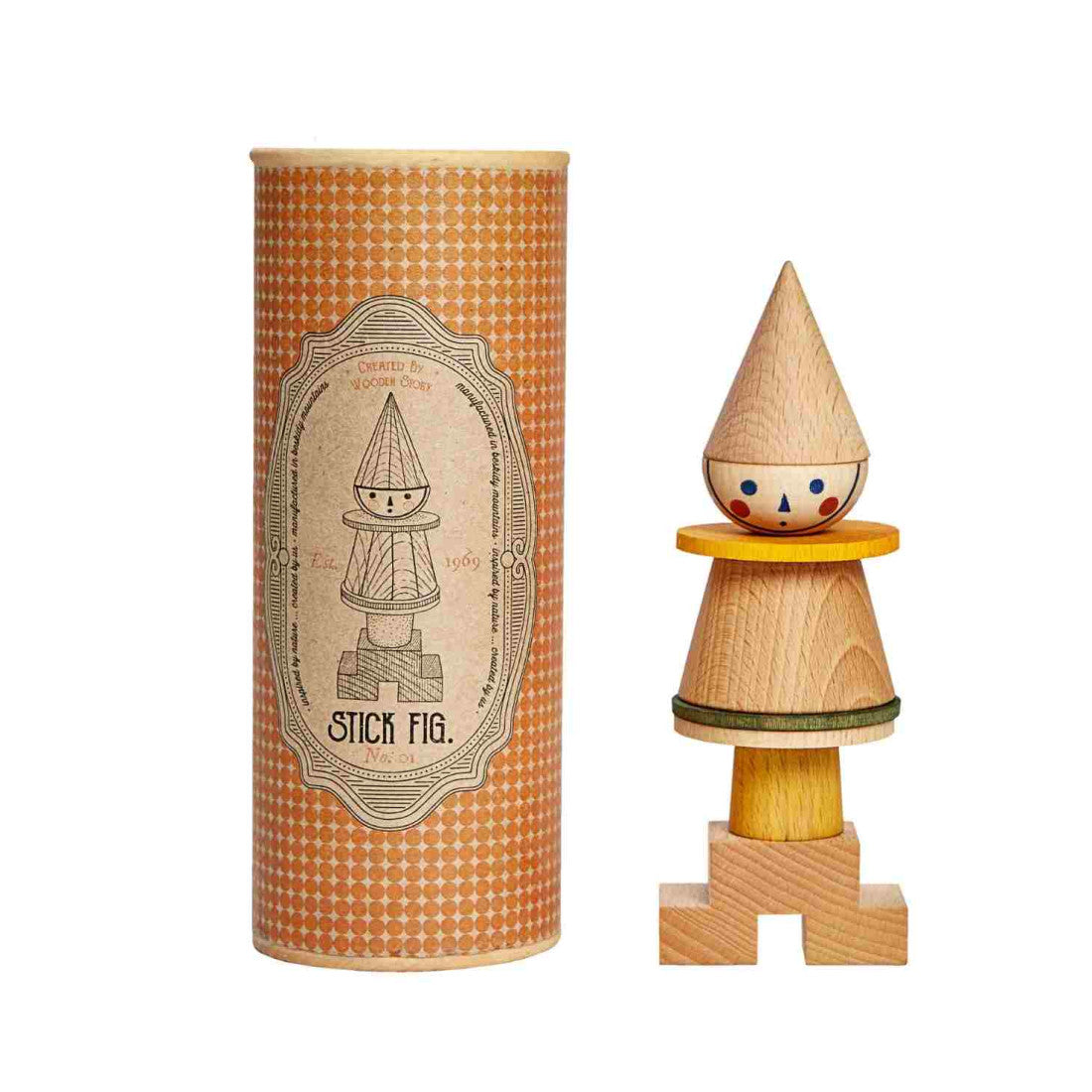 Drewniana układanka LALA Stick Fig No.01 Wooden Story – kolorowa – zdjęcie 2