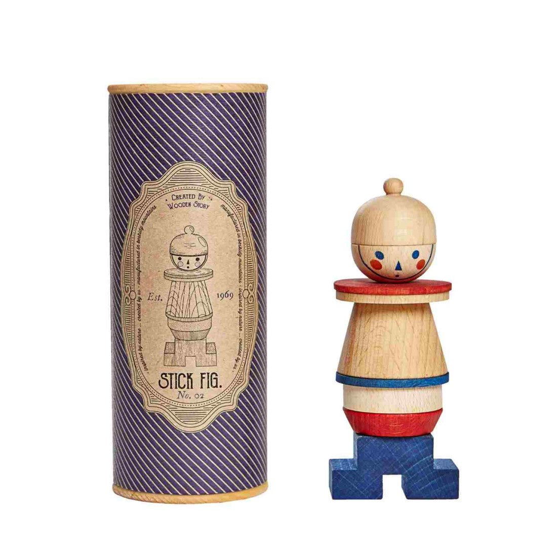 Drewniana układanka LALA Stick Fig No.02 Wooden Story – kolorowa – zdjęcie 2