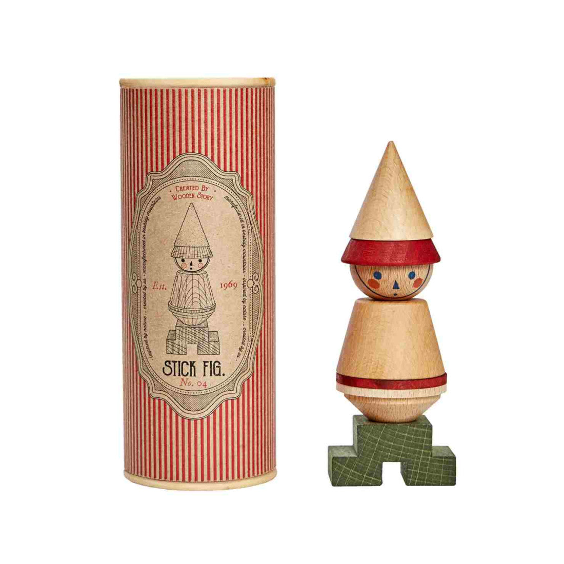 Drewniana układanka LALA Stick Fig No.04 Wooden Story – kolorowa – zdjęcie 2