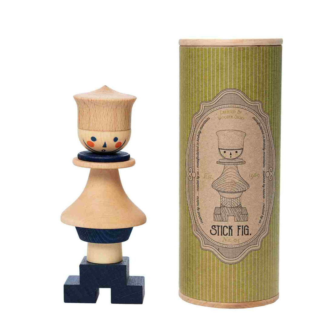 Drewniana układanka LALA Stick Fig No.05 Wooden Story – kolorowa – zdjęcie 2