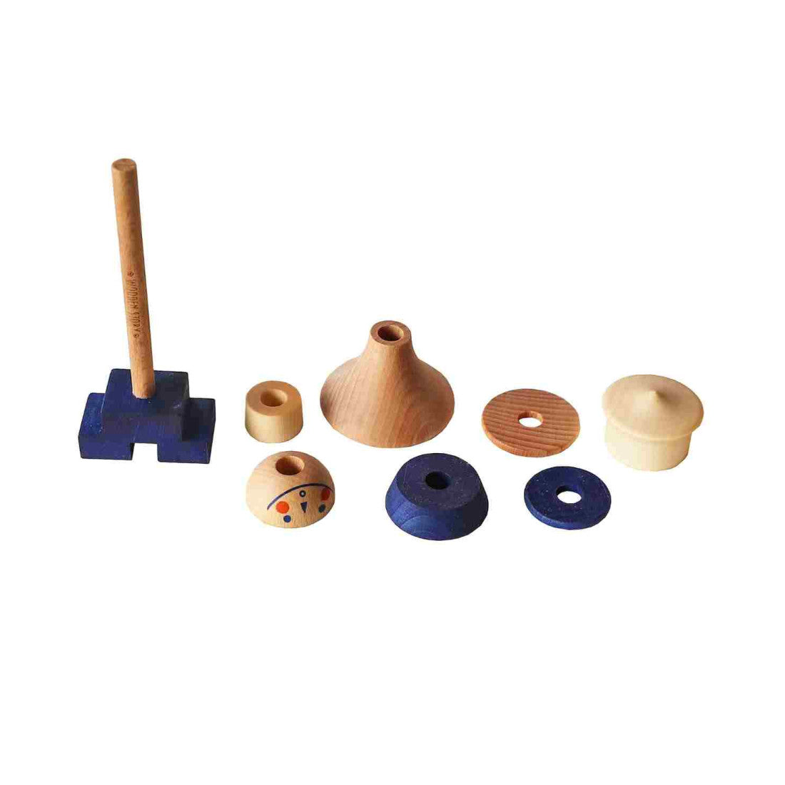 Drewniana układanka LALA Stick Fig No.05 Wooden Story – kolorowa – zdjęcie 3