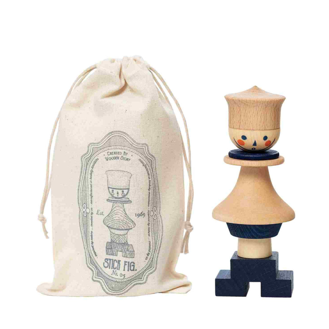 Drewniana układanka LALA Stick Fig No.05 Wooden Story – kolorowa – zdjęcie 8
