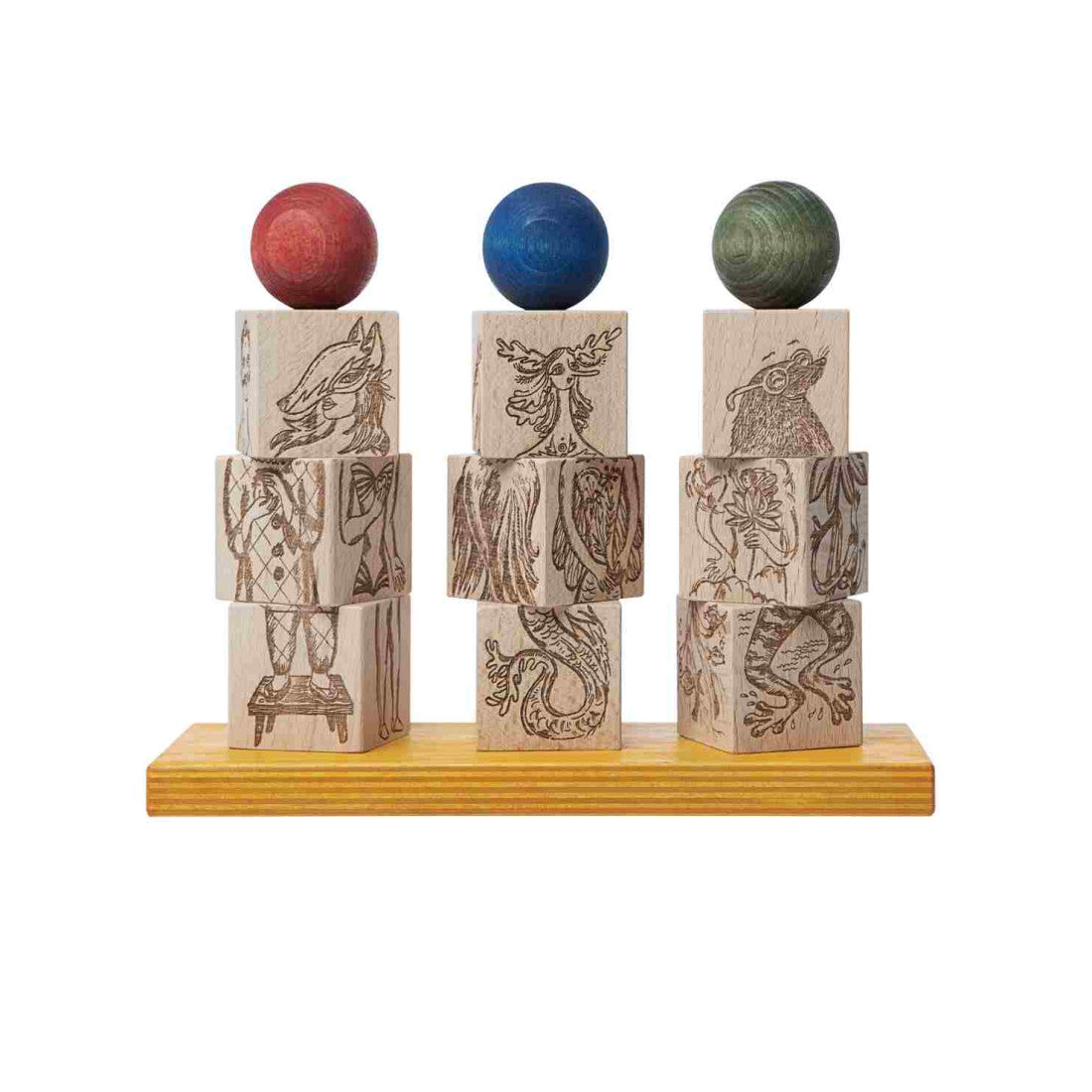 Drewniana układanka obracanka Dreamland Wooden Story – kolorowa – zdjęcie 2