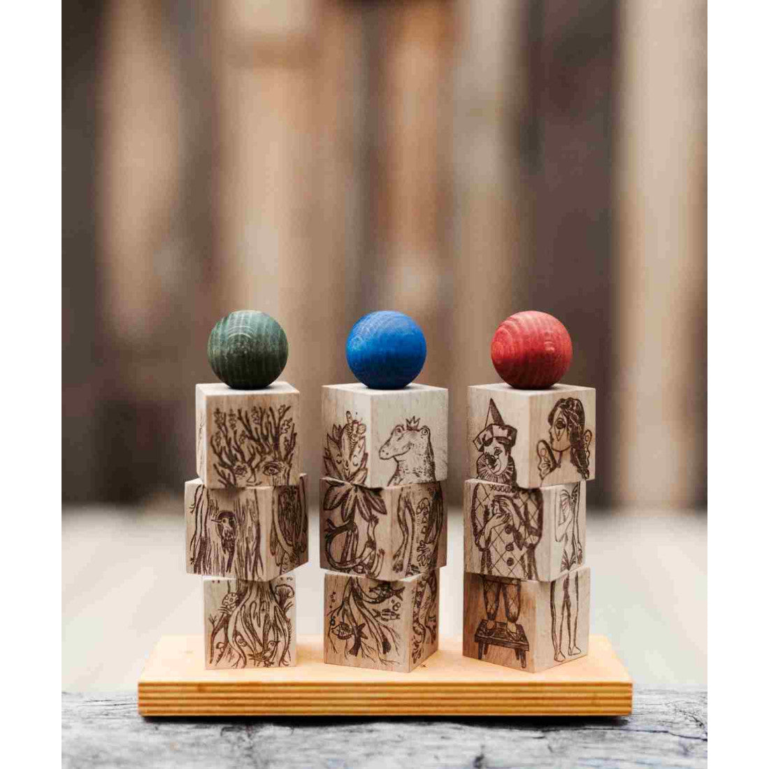 Drewniana układanka obracanka Dreamland Wooden Story – kolorowa – zdjęcie 7