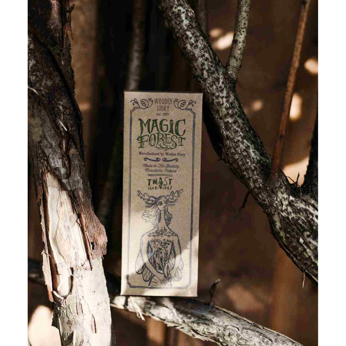 Drewniana układanka obracanka Magic Forest Wooden Story – kolorowa – zdjęcie 4