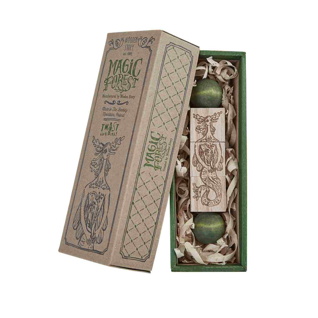 Drewniana układanka obracanka Magic Forest Wooden Story – kolorowa – zdjęcie 8