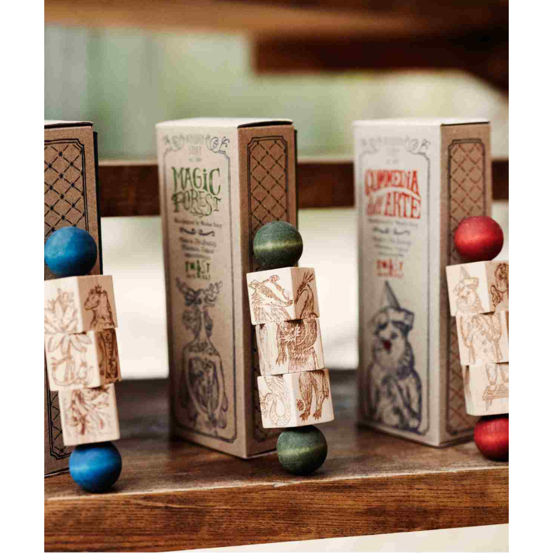 Drewniana układanka obracanka Secret Garden Wooden Story – naturalna – zdjęcie 4