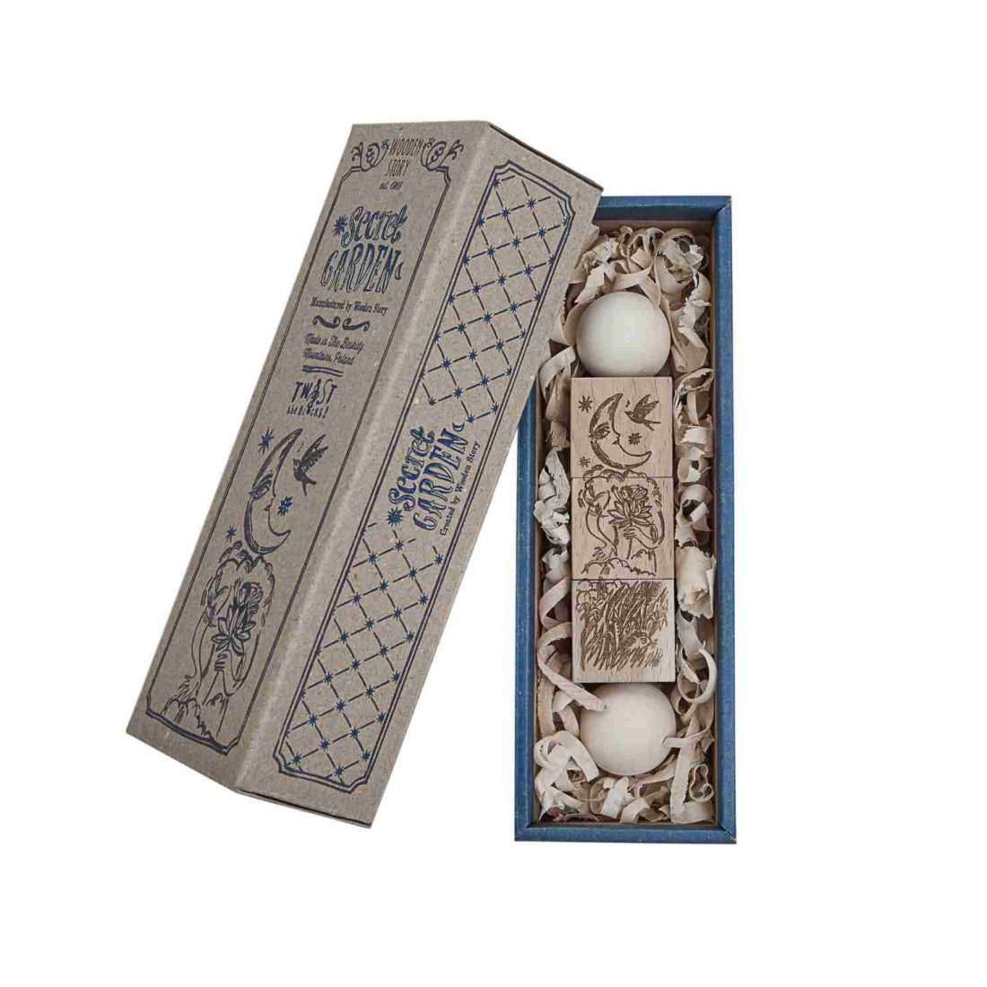 Drewniana układanka obracanka Secret Garden Wooden Story – naturalna – zdjęcie 5