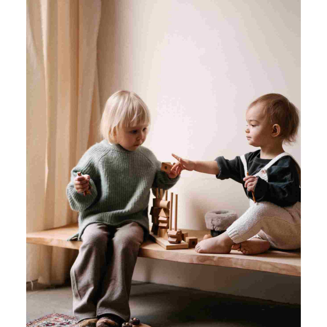 Drewniana układanka Płotek Wooden Story – naturalna – zdjęcie 4