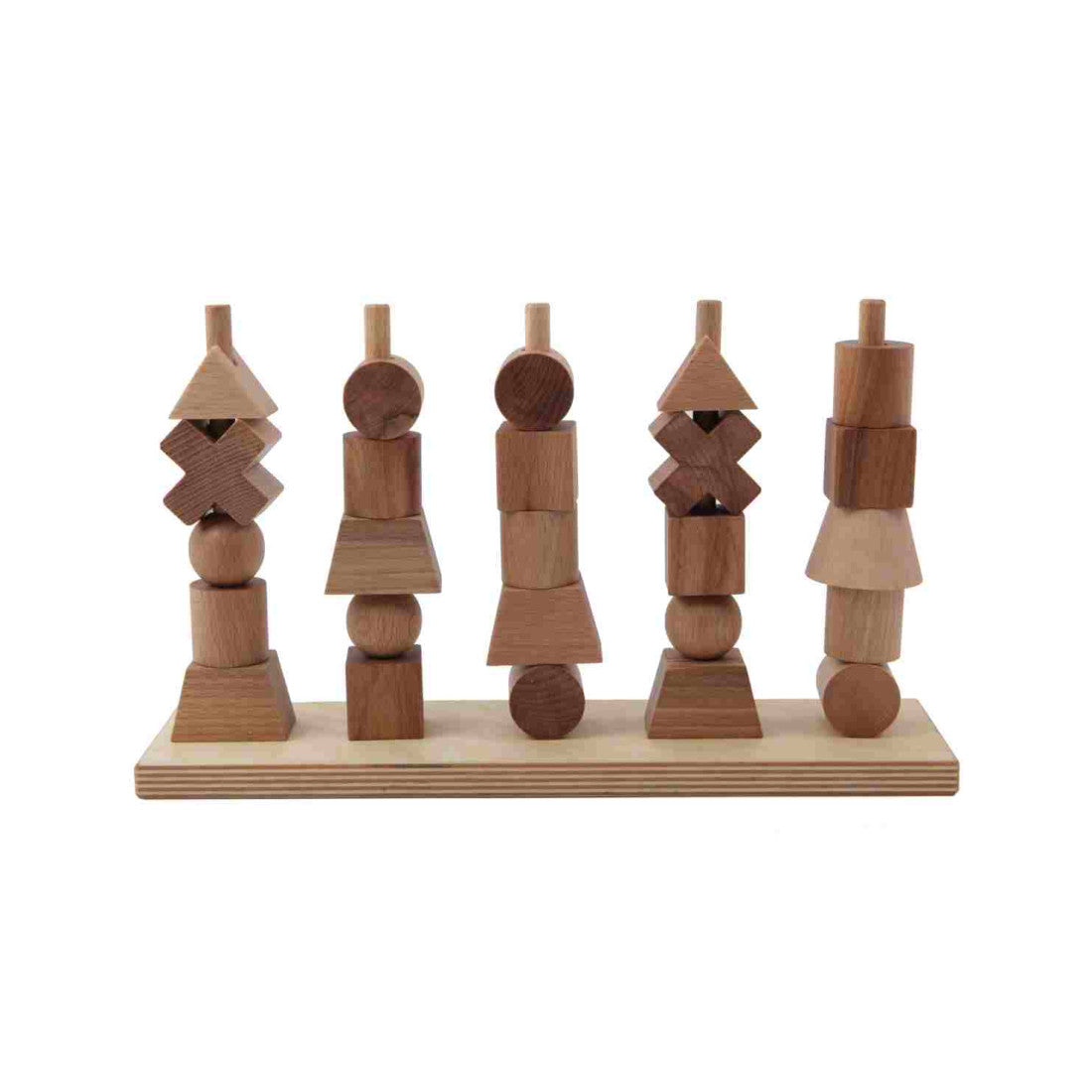Drewniana układanka Płotek Wooden Story – naturalna