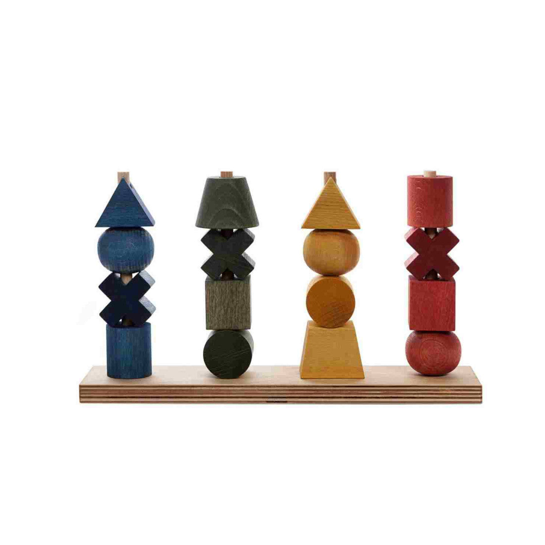 Drewniana układanka Płotek XL Wooden Story – kolorowa